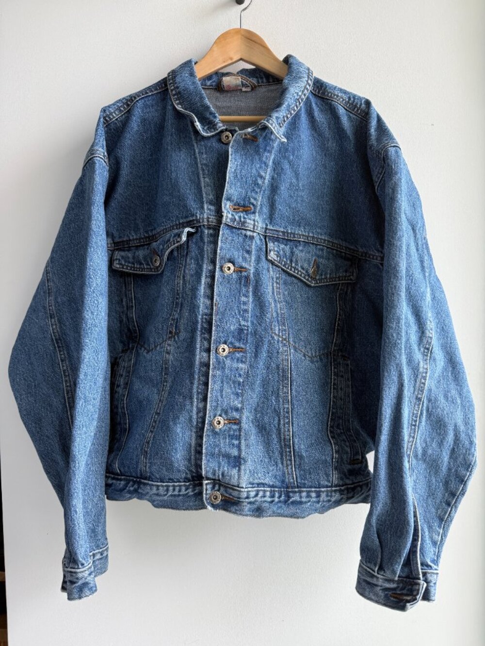 Jonny Q Vintage Denim Trucker Jacket Blue 100% Cotton XL - Picture 9 of 9